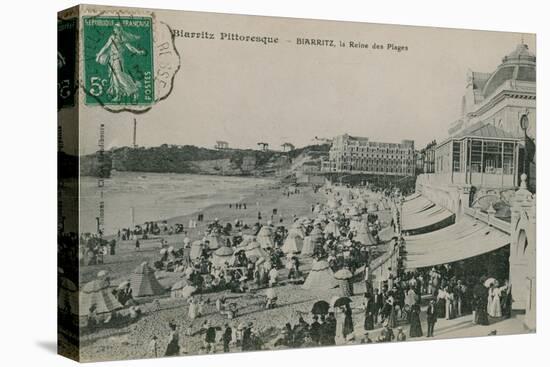 Picturesque Biarritz - Biarritz, Queen of Beaches. Postcard Sent in 1913-French Photographer-Premier Image Canvas