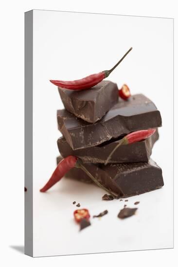 Pieces of Chocolate with Red Chillies-Marc O^ Finley-Premier Image Canvas