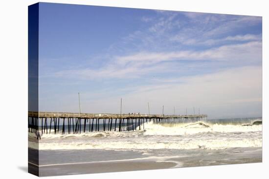 Pier at Nags Head-Martina Bleichner-Stretched Canvas
