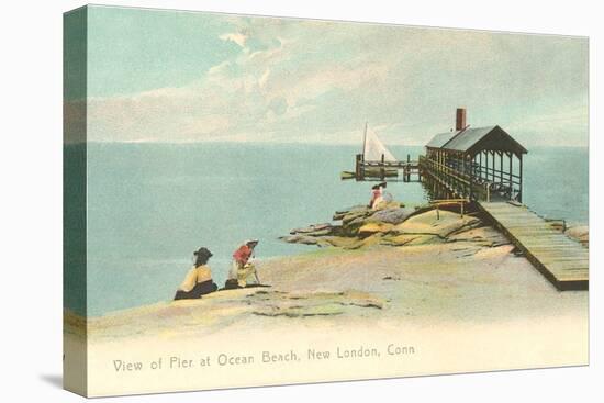 Pier at Ocean Beach, New London, Connecticut-null-Stretched Canvas