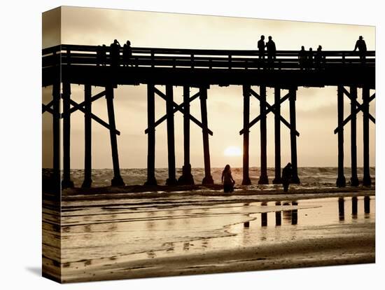 Pier at Sunset, Newport Beach, Orange County, California, United States of America, North America-Richard Cummins-Premier Image Canvas