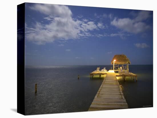 Pier, Caye Caulker, Belize-Russell Young-Premier Image Canvas