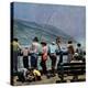 "Pier Fishing," August 13, 1949-John Falter-Premier Image Canvas