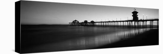 Pier in the Sea, Huntington Beach Pier, Huntington Beach, Orange County, California, USA-null-Stretched Canvas