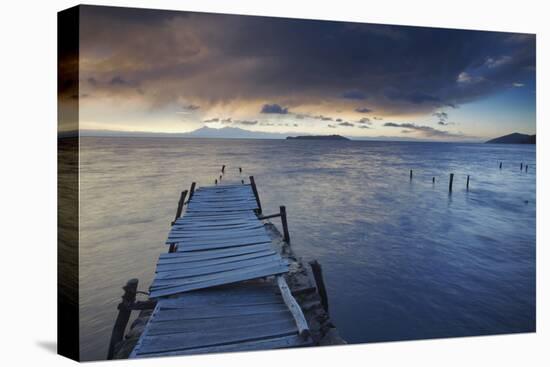 Pier on Isla del Sol (Island of the Sun) at Dawn, Lake Titicaca, Bolivia, South America-Ian Trower-Premier Image Canvas