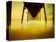 Pier over Golden Sand and Water-Jan Lakey-Premier Image Canvas