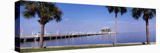 Pier Stretching Into the Ocean, St. Petersburg, Florida, USA-null-Premier Image Canvas