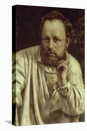 Pierre-Joseph Proudhon et ses enfants en 1853-Gustave Courbet-Premier Image Canvas