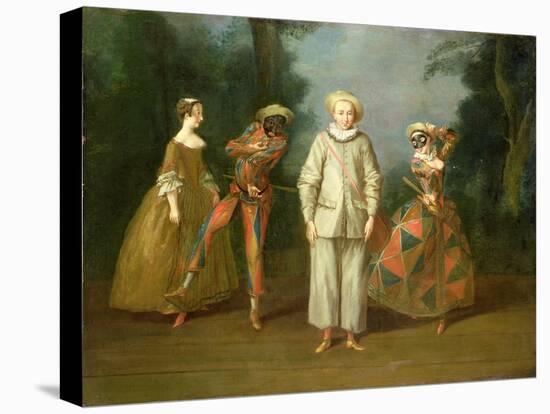 Pierrot and Harlequin-Philippe Mercier-Premier Image Canvas