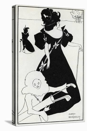 Pierrot as Caddie' Design for a Golf Club Card, 1894-Aubrey Beardsley-Premier Image Canvas
