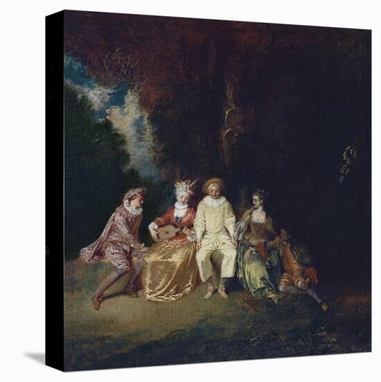 Pierrot Content, Ca 1712-Jean Antoine Watteau-Premier Image Canvas