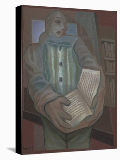 Pierrot with Book-Juan Gris-Premier Image Canvas