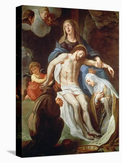 Pieta with St. Francis of Assisi (C.1181-1226) and St. Elizabeth of Hungary (1207-31)-Gaspar de Crayer-Premier Image Canvas