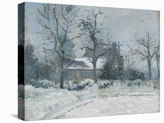 Piette's House at Montfoucault, Snow Effect, 1874-Camille Pissarro-Premier Image Canvas