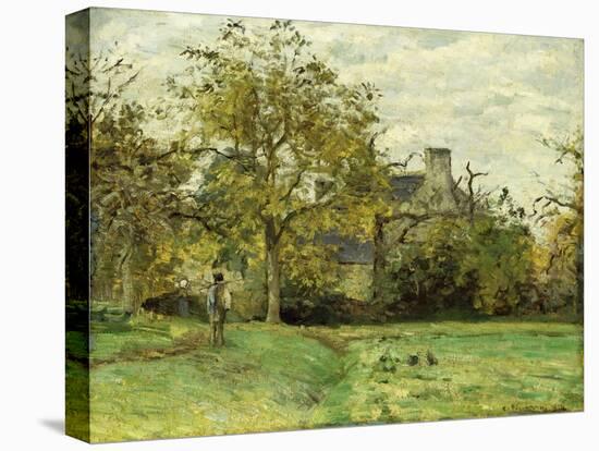 Piette's House in Montfoucault; La Maison De Piette a Montfoucault, 1874-Camille Pissarro-Premier Image Canvas