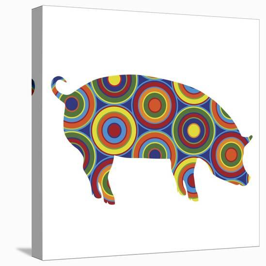 Pig Abstract Circles-Ron Magnes-Premier Image Canvas
