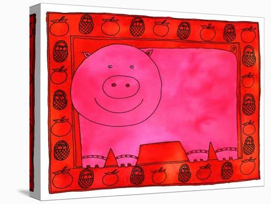 Pig and Apples, 2003-Julie Nicholls-Premier Image Canvas