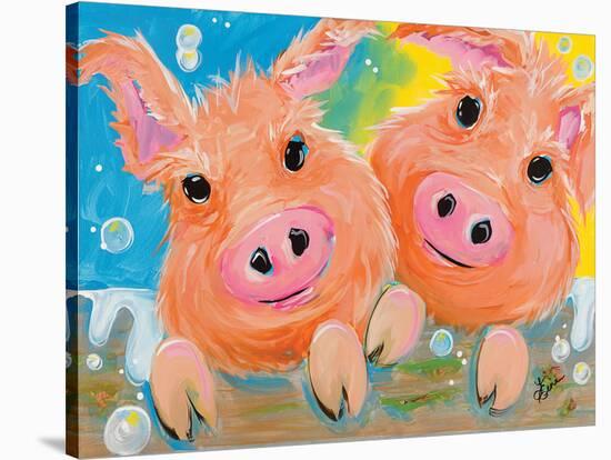 Pig Duo-Terri Einer-Stretched Canvas