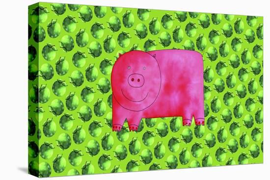 Pig with Green Apples, 2003-Julie Nicholls-Premier Image Canvas