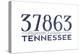Pigeon Forge, Tennessee - 37863 Zip Code (Blue)-Lantern Press-Stretched Canvas