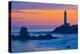 Pigeon Point Lighthouse at dusk, Pescadero, California, USA-null-Premier Image Canvas