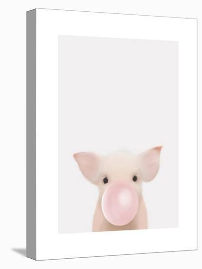 Piglet Bubble Gum-Leah Straatsma-Stretched Canvas