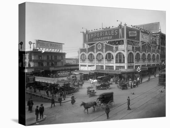 Pike Place Market Photograph - Seattle, WA-Lantern Press-Stretched Canvas