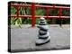 Pile of round Stones in  Japanese Garden-Wlad74-Premier Image Canvas