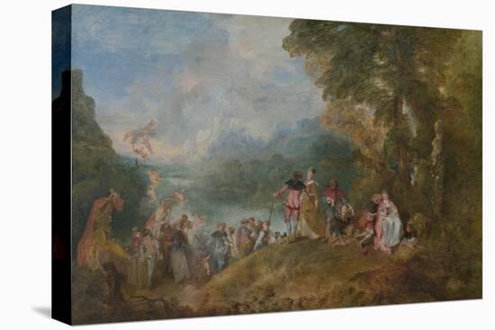 Pilgrimage to Cythera (Embarkation for Cyther), 1717-Jean Antoine Watteau-Premier Image Canvas