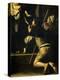 Pilgrims, from Madonna of the Pilgrims, Called the Loreto Madonna (Detail)-Caravaggio-Premier Image Canvas