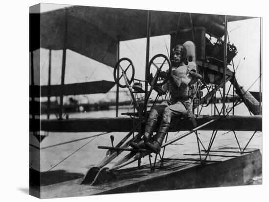 Pilot Albert C. Read, Future Us Navy Admiral, at the Controls of Nc-4 Biplane in 1919-null-Premier Image Canvas