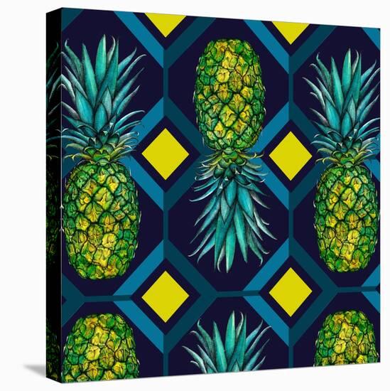 Pineapple geometric tile, 2018-Andrew Watson-Premier Image Canvas