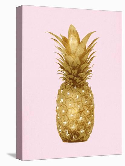 Pineapple Gold on Pink II-Kate Bennett-Stretched Canvas