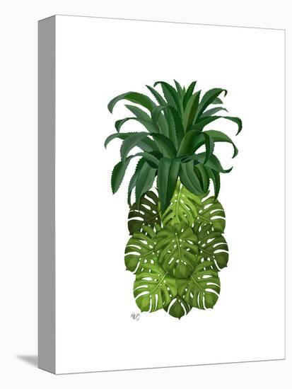 Pineapple, Monstera Leaf-Fab Funky-Stretched Canvas