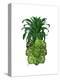 Pineapple, Monstera Leaf-Fab Funky-Stretched Canvas