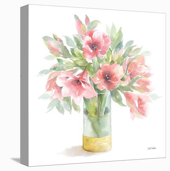 Pink Amaryllis-Leslie Trimbach-Stretched Canvas