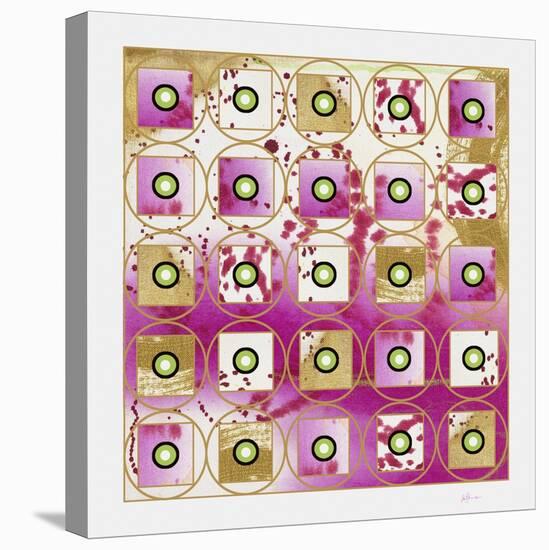 Pink and Gold Bullseye II-Pamela A. Johnson-Premier Image Canvas