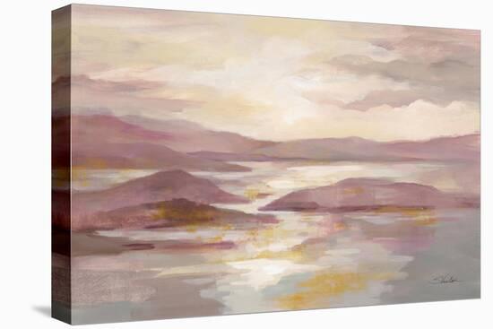 Pink and Gold Landscape-Silvia Vassileva-Stretched Canvas