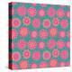 Pink and Green Doodle Seamless Flower Pattern-nad_o-Stretched Canvas