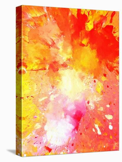 Pink and Orange Abstract Art Painting-T30Gallery-Stretched Canvas