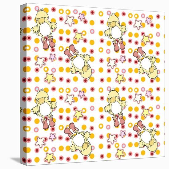 Pink and Orange Ducky Dots-Valarie Wade-Premier Image Canvas