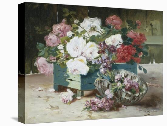 Pink and Red Roses-Eugene Henri Cauchois-Premier Image Canvas