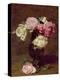 Pink and White Roses-Henri Fantin-Latour-Premier Image Canvas