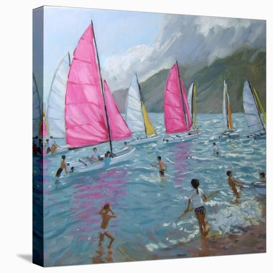 Pink and White Sails, Lefkas, 2007-Andrew Macara-Premier Image Canvas