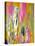 Pink and Yellow Abstract Art Painting-T30Gallery-Stretched Canvas