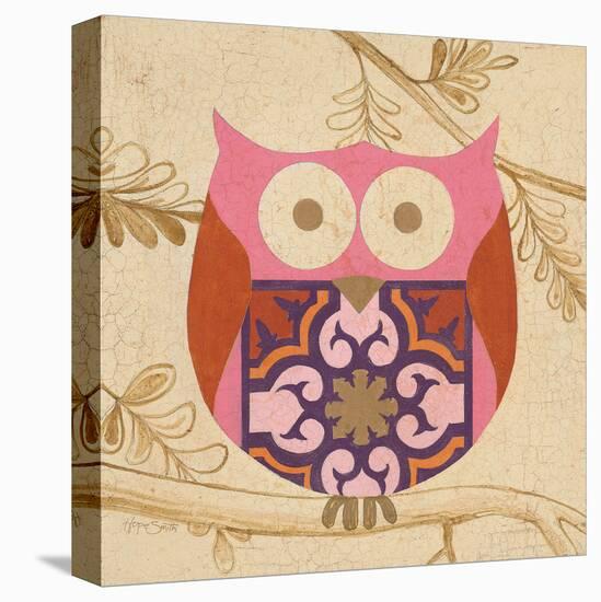 Pink Boho Owl-Hope Smith-Stretched Canvas