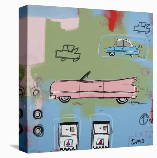 Pink Car-Brian Nash-Stretched Canvas