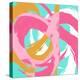 Pink Circular Strokes II-Megan Morris-Stretched Canvas