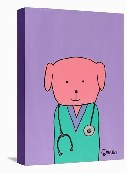 Pink Dog Doc-Brian Nash-Stretched Canvas