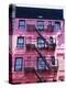 Pink Facade and Stairs in Soho, New York, New York State, USA-I Vanderharst-Premier Image Canvas